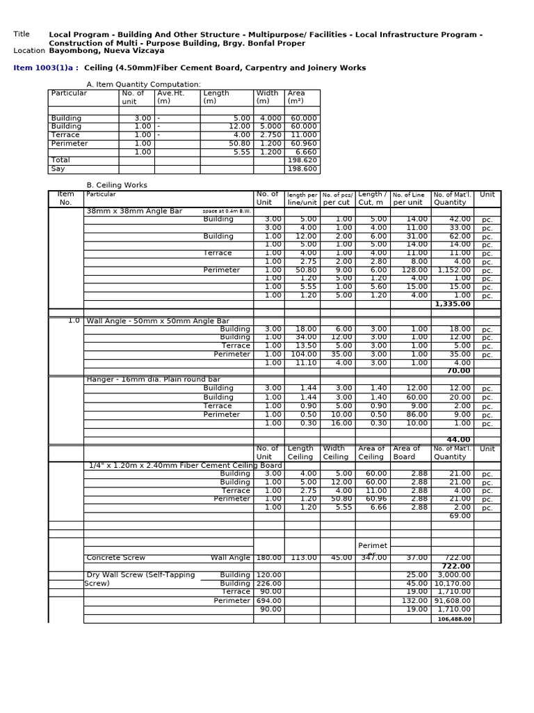 Bayombong Multi-Purpose Building Plans | PDF | Truss | Sanitary Sewer