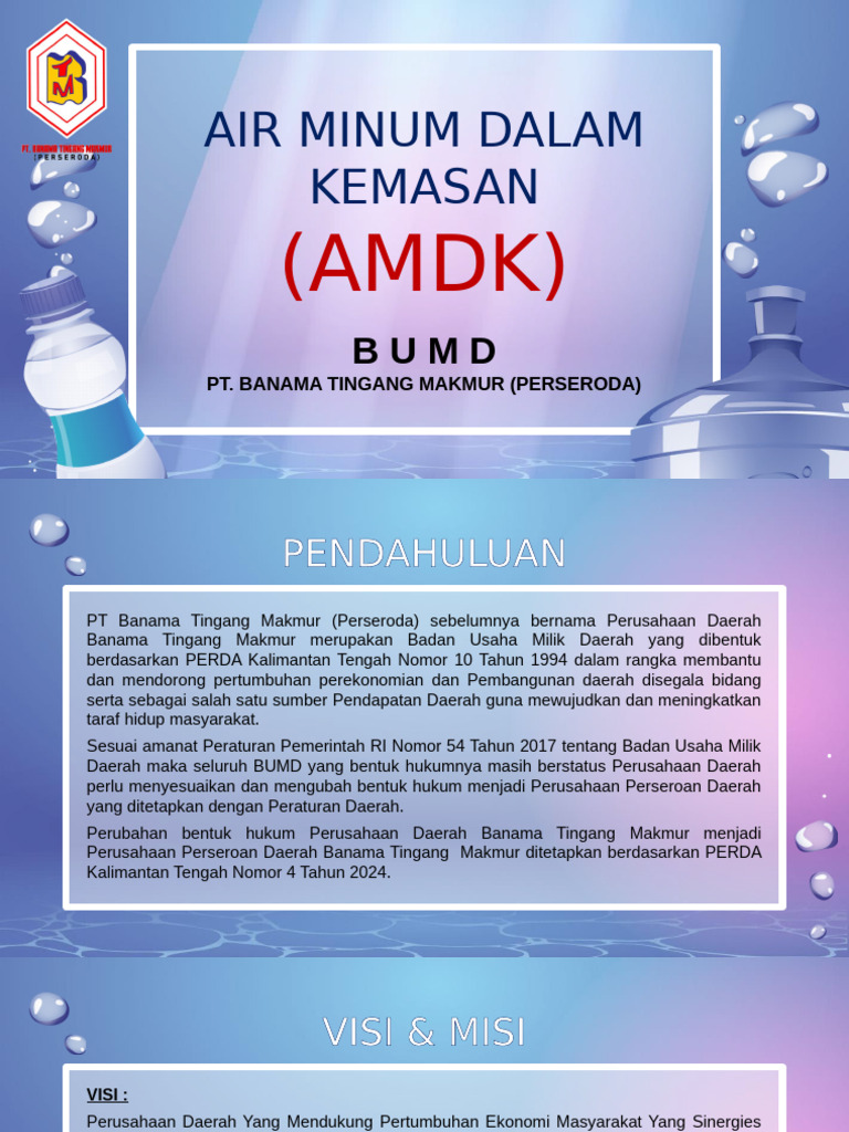Pendirian Pabrik AMDK di Kalteng | PDF