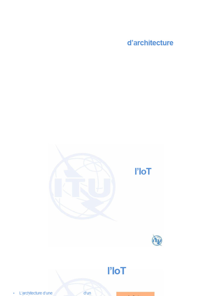 Architecture des solutions IoT | PDF | Internet des objets | Cloud ...