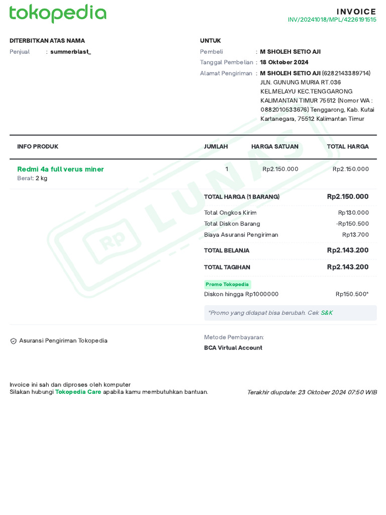 Invoice 4226191515 | PDF