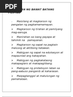 Karapatan NG Bawat Batang Pilipino