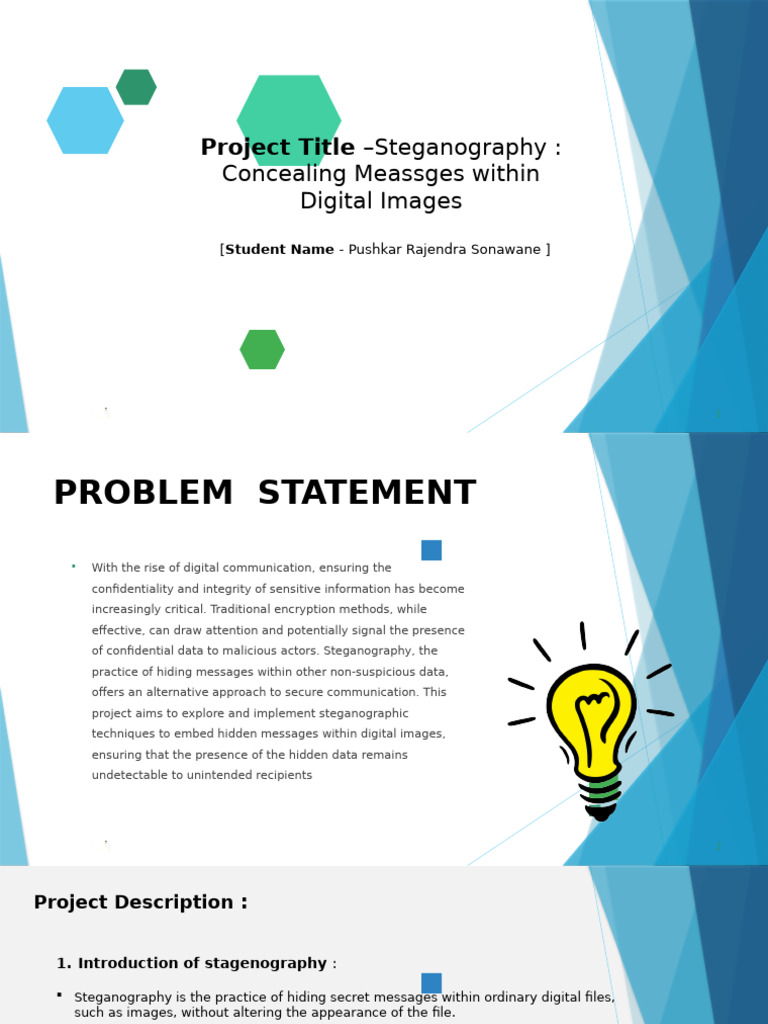 Steganography in Digital Images Project | PDF | Computing | Computer ...