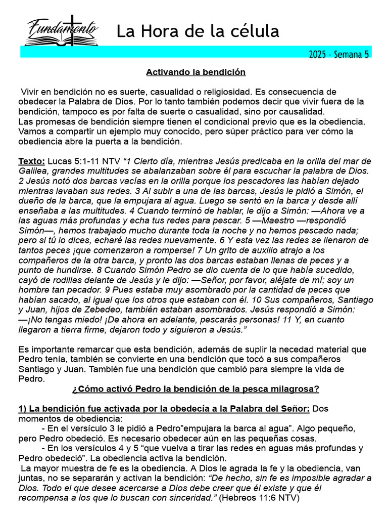 Activando La Bendición | PDF | Jesús | Bendición
