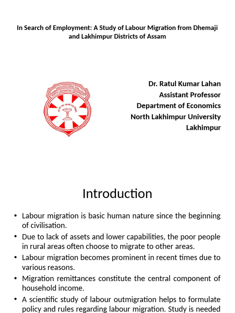 Labour Migration Trends in Assam | PDF | Human Migration | Migrant Worker