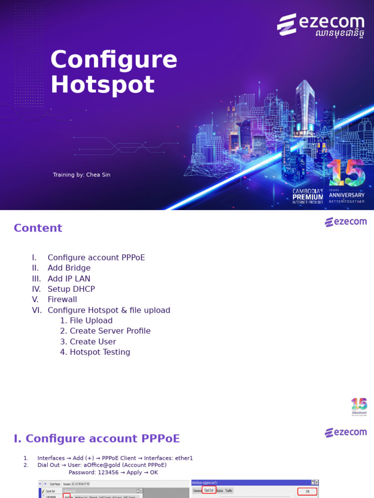 Configure Hotspot and PPPoE Setup Guide | PDF | Ip Address | Computer ...
