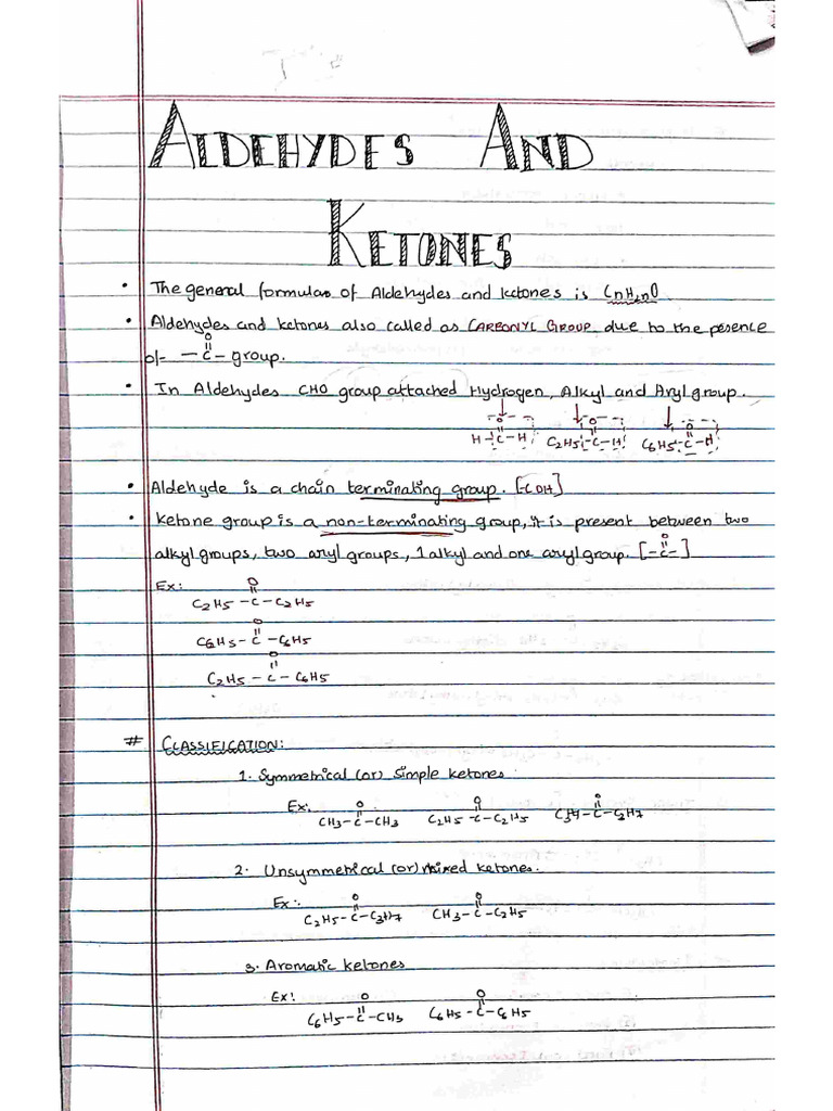 Aldehyde and Ketones | PDF