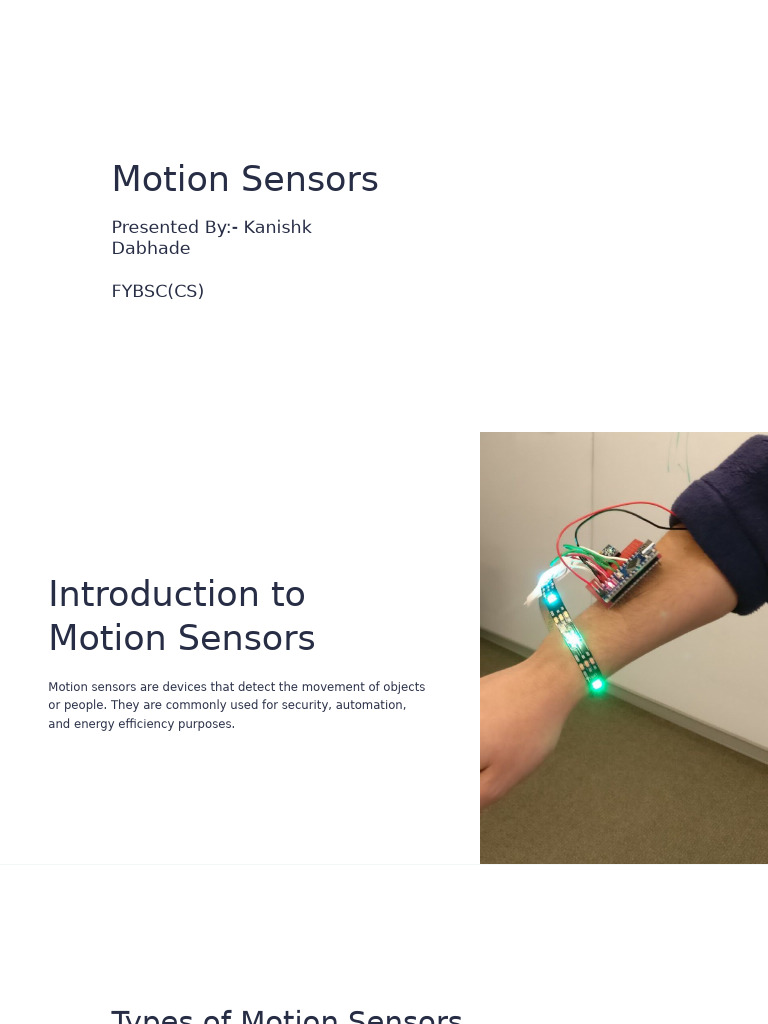 Understanding Motion Sensors: Types & Uses | PDF | Measuring Instrument ...