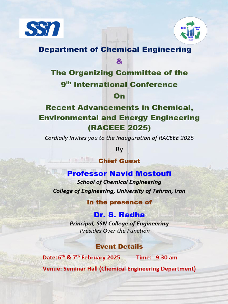 Inauguration of RACEEE 2025 by Navid Mostoufi | PDF
