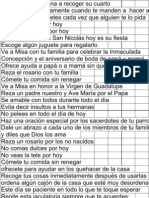 Lista de Propósitos para El Adviento