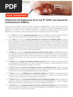 Reglamento de La Ley 32069 | PDF