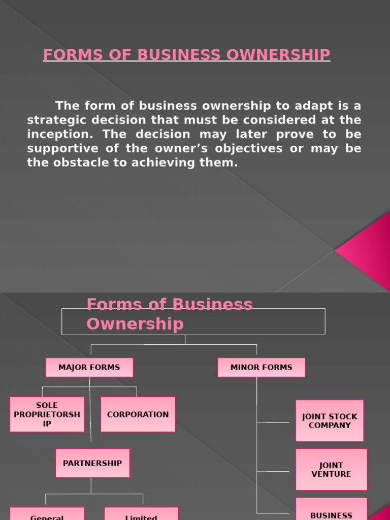 Business Ownership Types Explained | PDF | Sole Proprietorship ...
