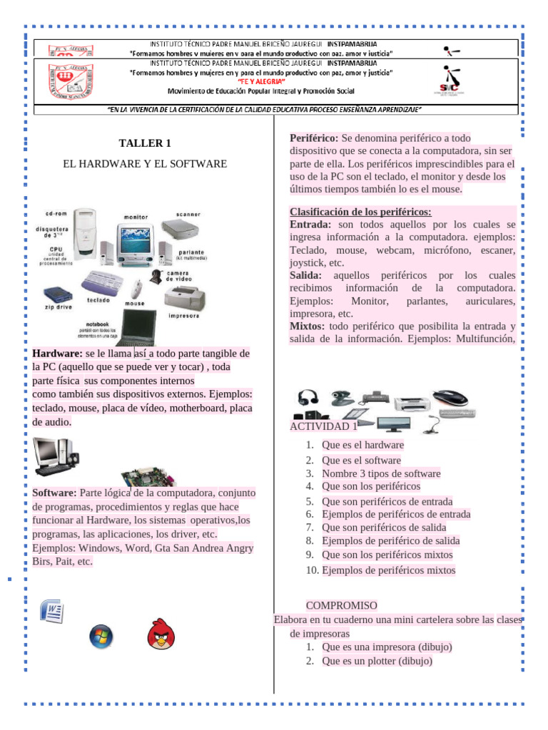Introducción a Hardware y Software | PDF | Periférico | Hardware de la ...