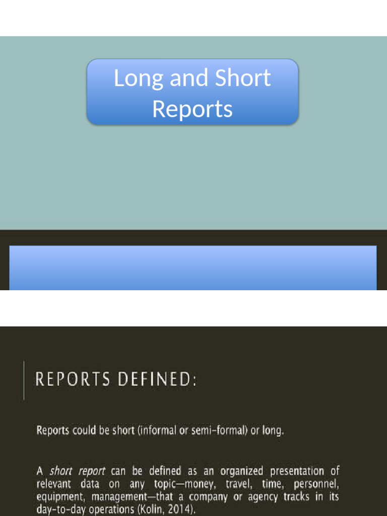 Long and Short Report Writing | PDF