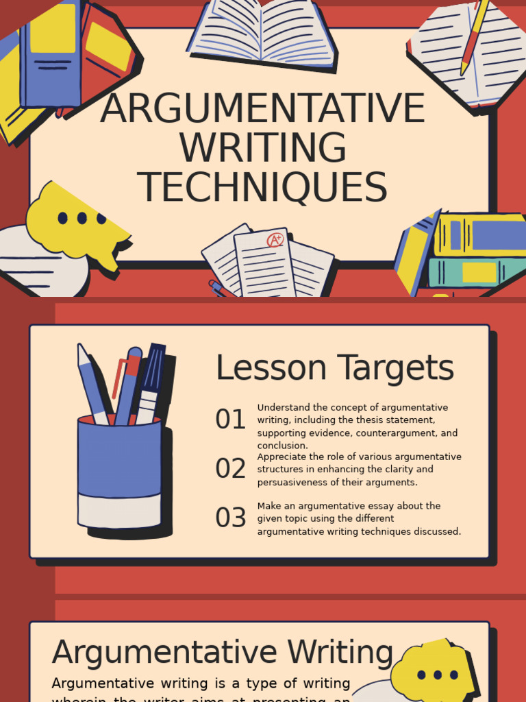 Argumentative writing techniques pdf homework essays