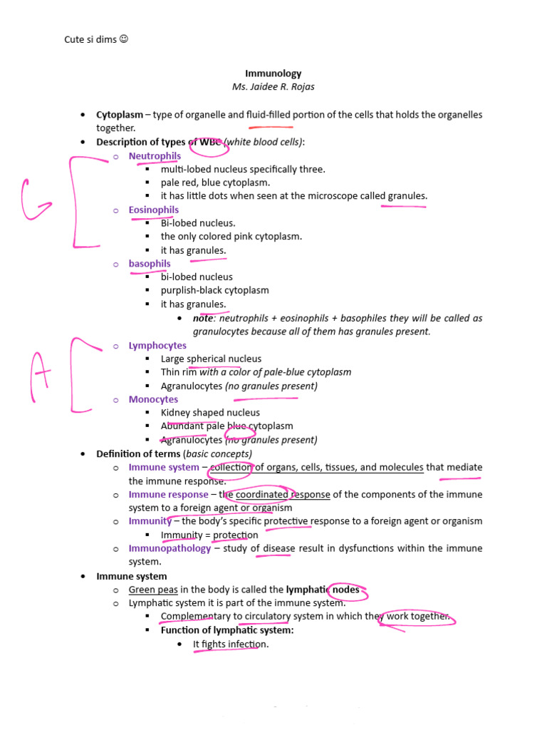 Immunology Intensive Reviewer | PDF | White Blood Cell | Granulocyte