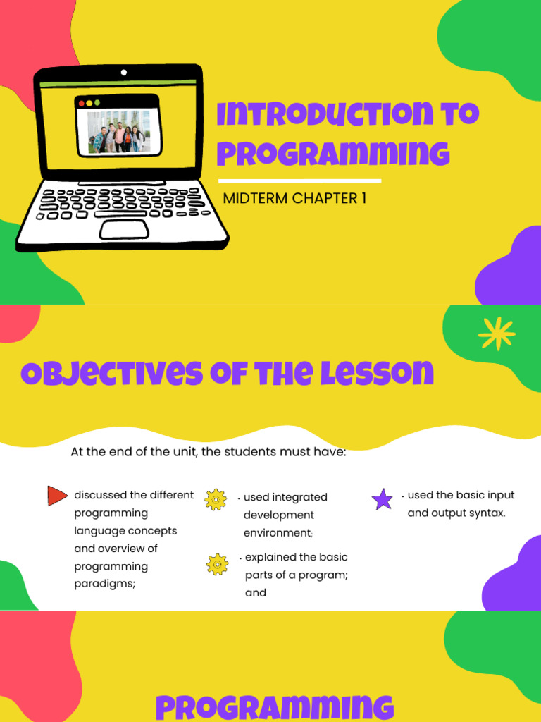 1 - Introduction To Programming | PDF | Object Oriented Programming ...