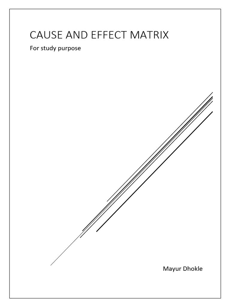 Cause and Effect Matrix in Chemical Engineering | PDF | Causality ...