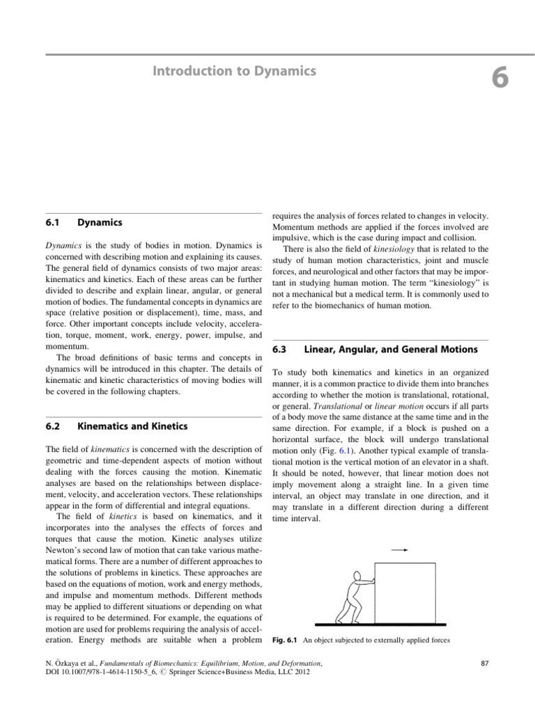 Understanding Dynamics: Kinematics & Kinetics | PDF | Rotation Around A ...