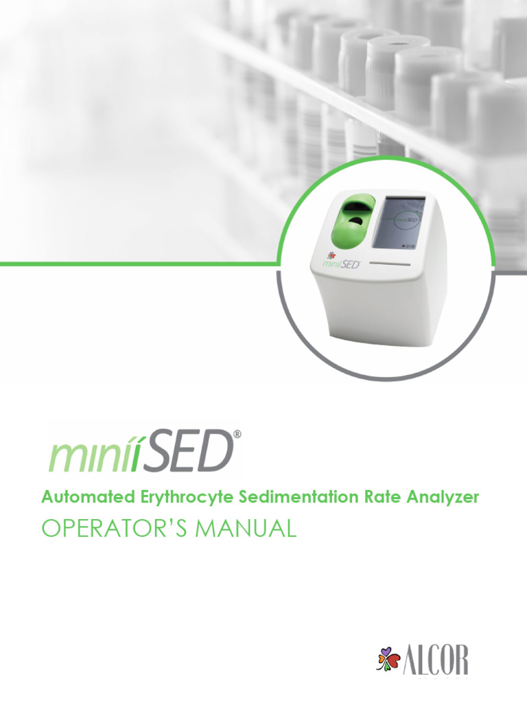 miniiSED ESR Analyzer Operator Manual | PDF | Blood