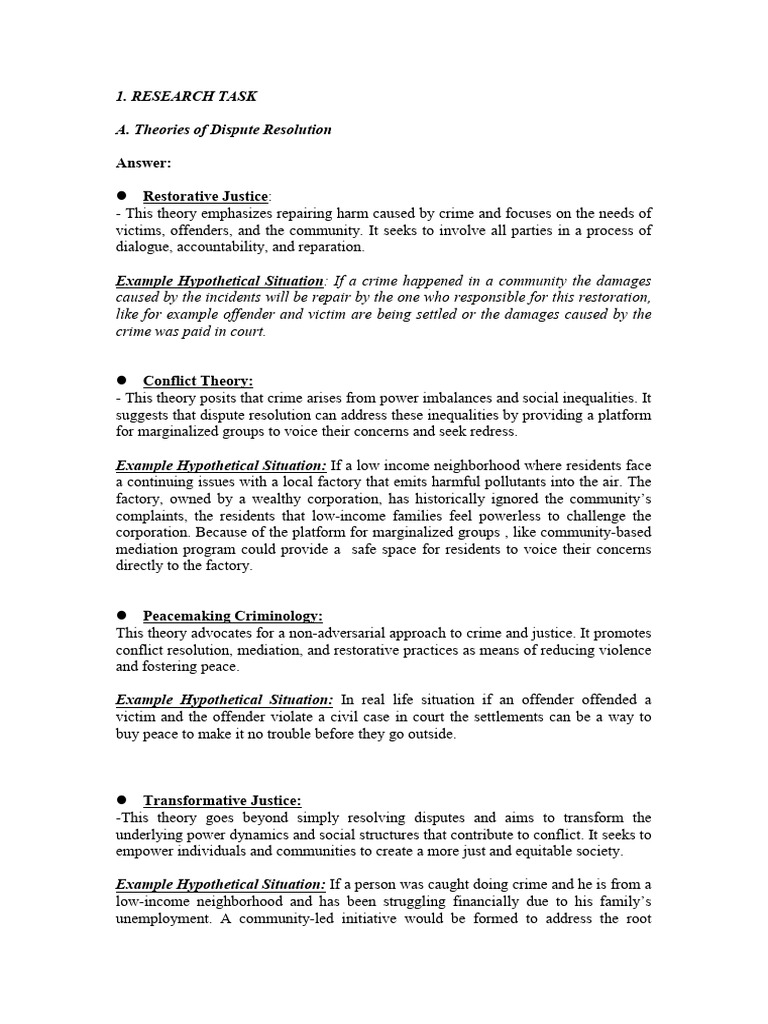 Dispute Resolution Theories & Crisis Management | PDF | Crisis ...