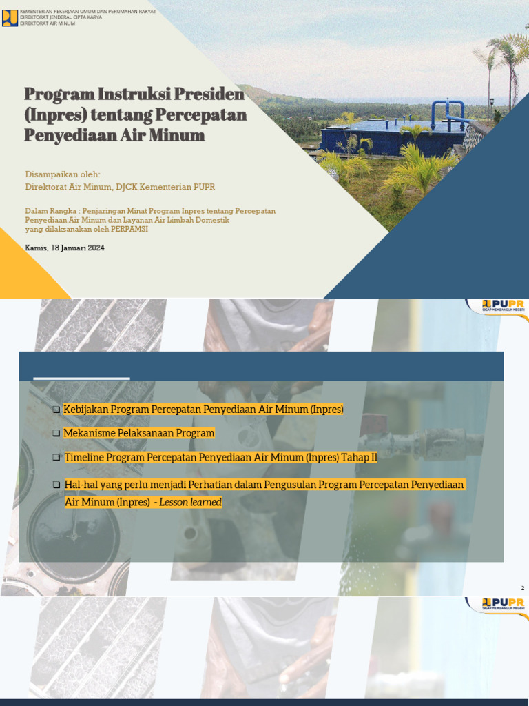 Program Inpres Penyediaan Air Minum | PDF