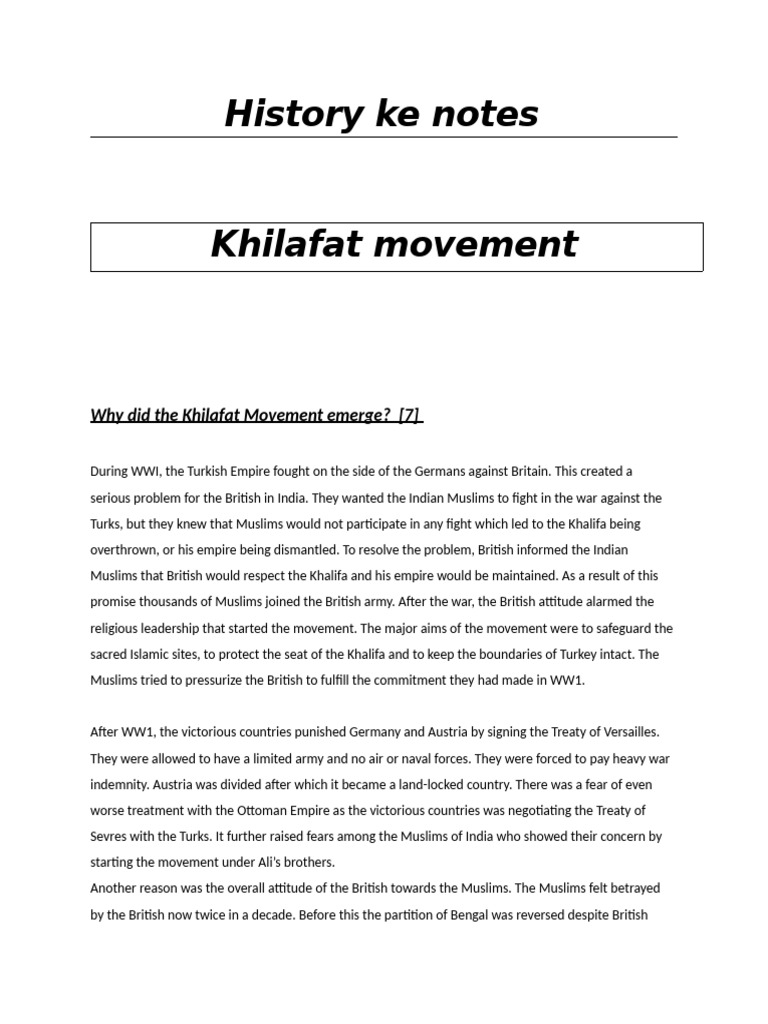 History ke notes | PDF | Pakistan Movement | Muhammad Ali Jinnah