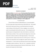Download Writers Statement Sample by beccafabbri SN82388810 doc pdf