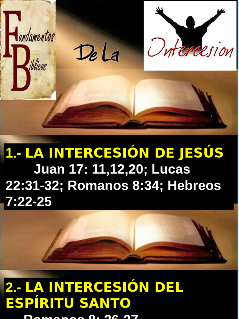 Intercesión en la Biblia: Ejemplos Clave | PDF | Intercesión | Jesús