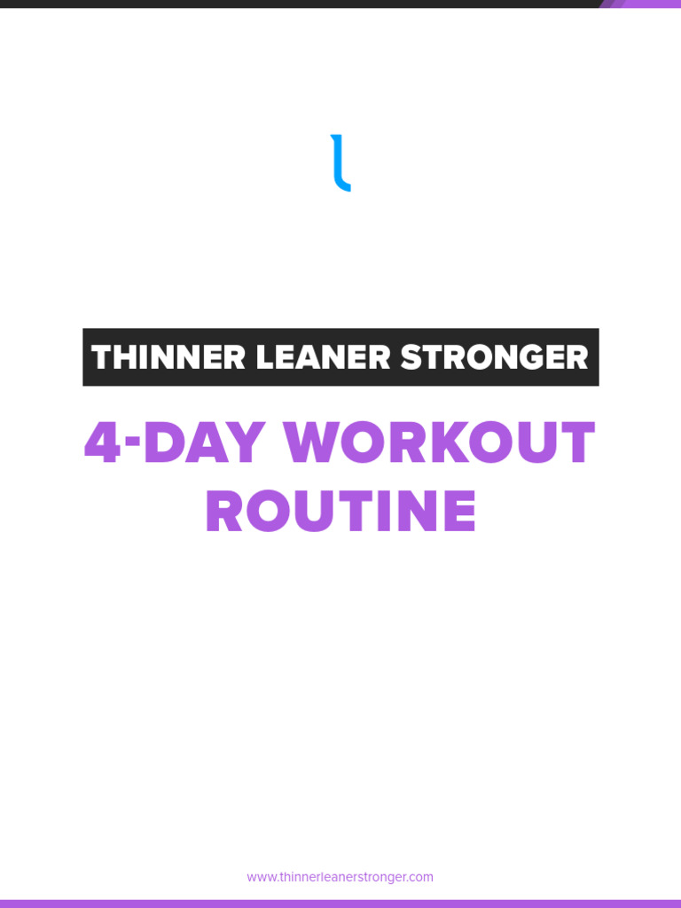 Thinner Leaner Stronger 4Day Plan PDF Strength Training Weight