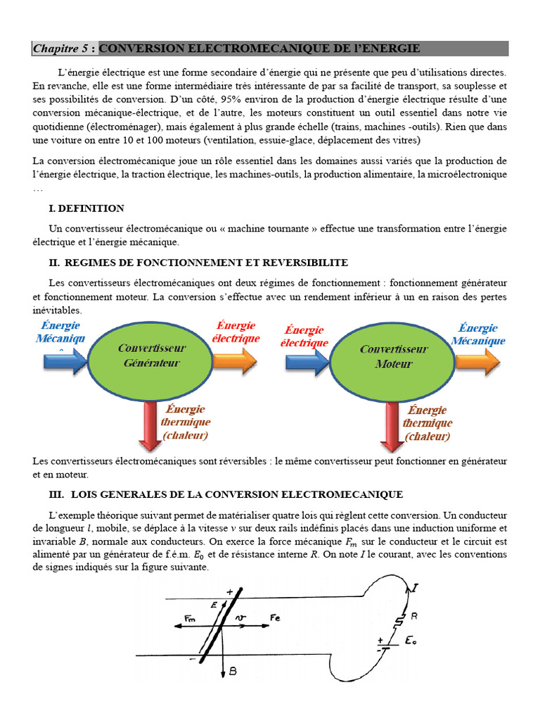 Conversion électromécanique de l'énergie | PDF | Champ magnétique ...