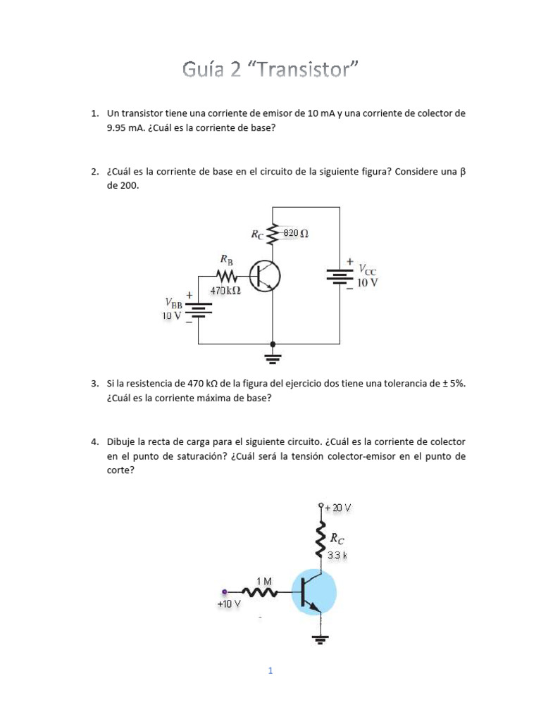Guía 2-Transistores | PDF