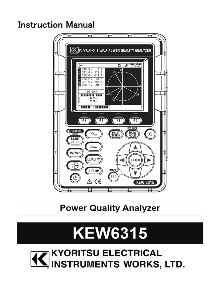Kew 6315 Instruction Manual | PDF | Power Supply | Ac Power