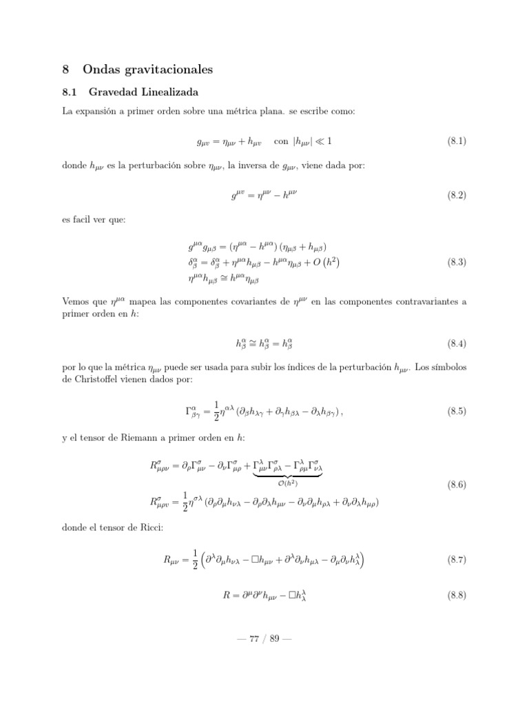 Gravitational Waves in General Relativity | PDF | Tensor | Polarización ...