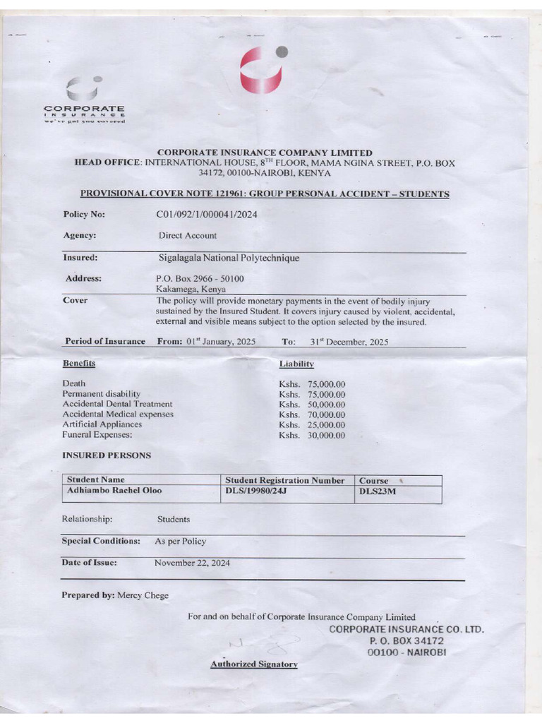 Corporate Insurance | PDF