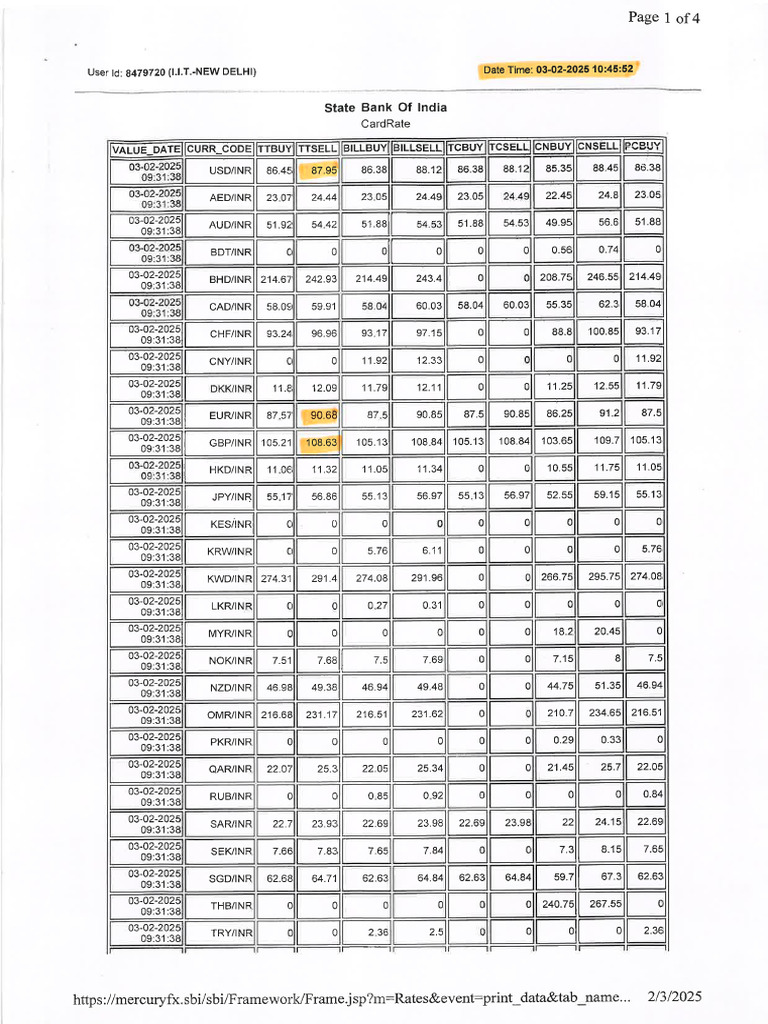 BANK RATE EXG | PDF