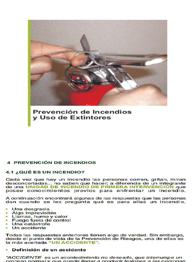 Control de Incendios y Uso de Extintores | PDF