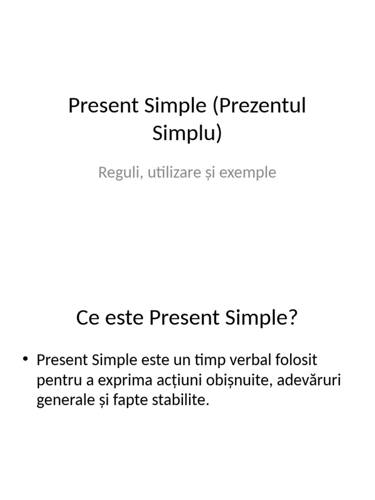 Present Simple | PDF