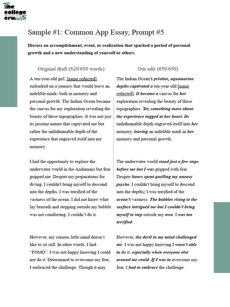 Personal Growth Through Ocean Exploration | PDF | Trousers ...