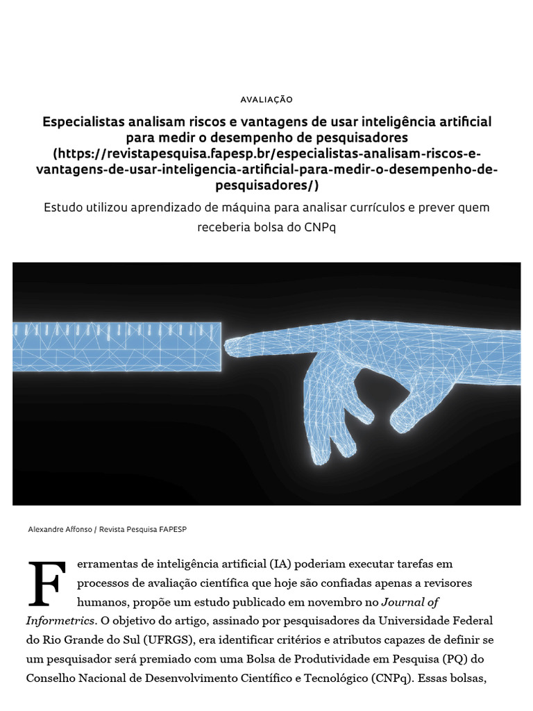 Riscos e Vantagens da IA na Avaliação Científica | PDF | Inteligência ...