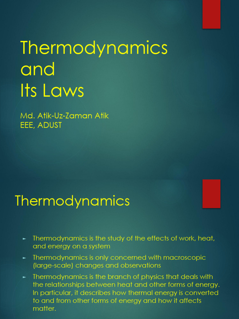 EEE103 Lec2 Laws of Thermodynamics | PDF | Temperature | Heat