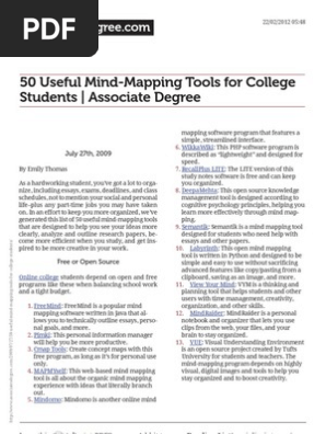 50 Useful Mind-Mapping Tools for College Students