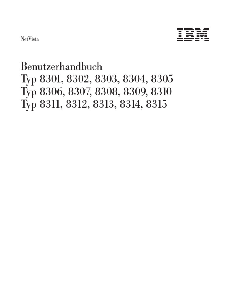 Ibm PC Netvista Handbuch | PDF