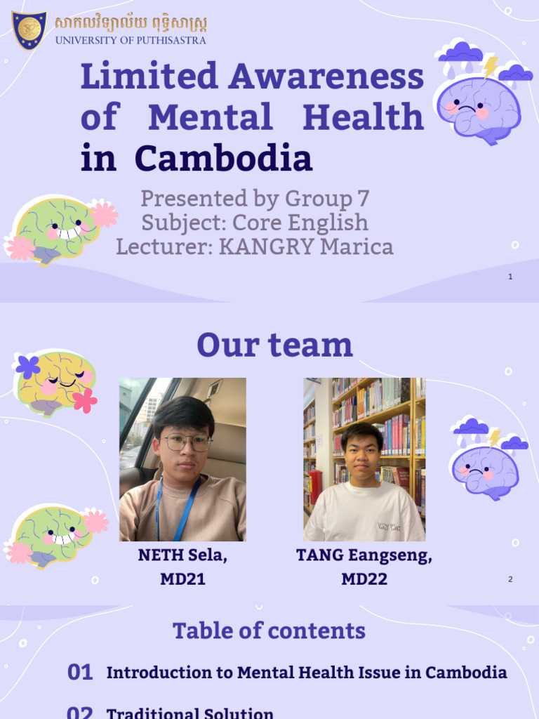 Limited Awareness of Mental Health in Cambodia PDF | PDF | Mental ...