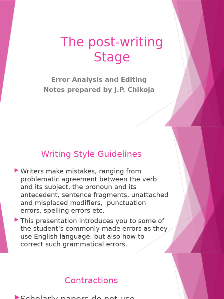 Error Analysis and Editing Guidelines | PDF | Grammatical Gender ...