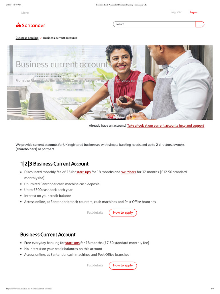 Business Bank Accounts Business Banking Santander Uk Pdf