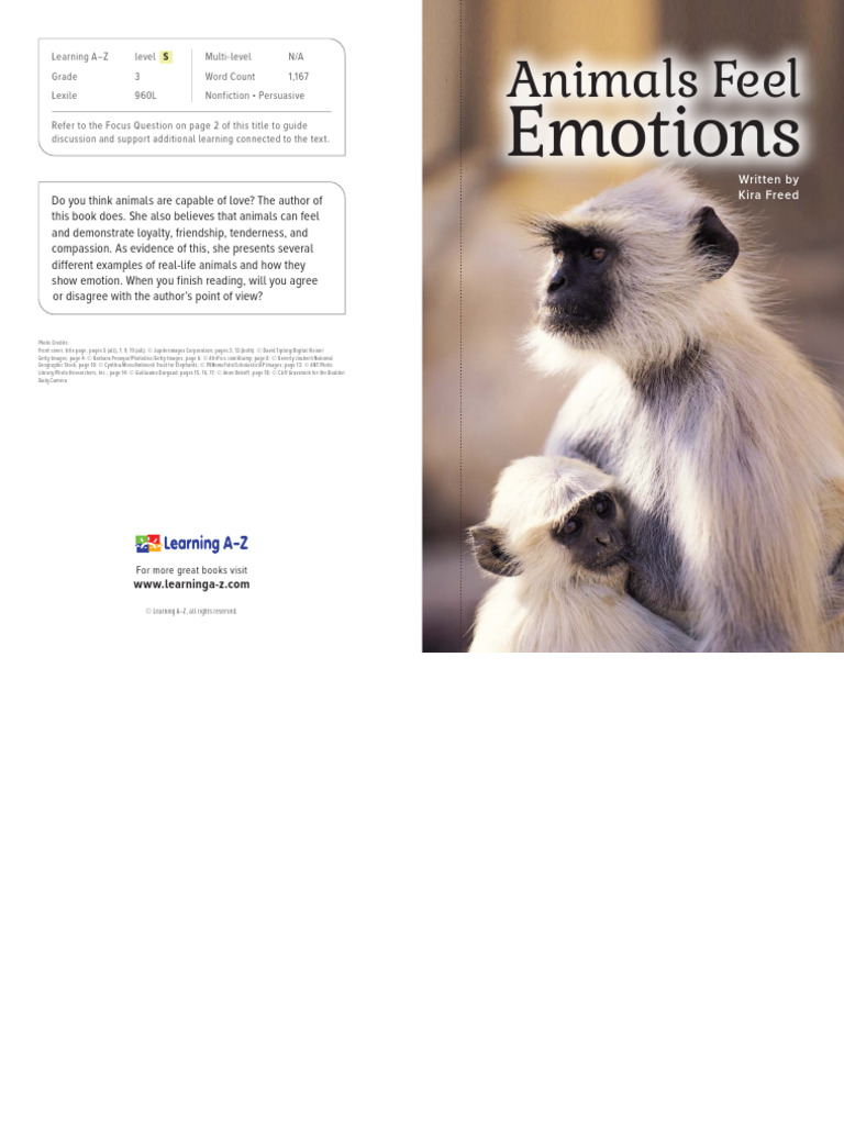 Animals and Their Emotions Explained | PDF | Elephant | Penguin