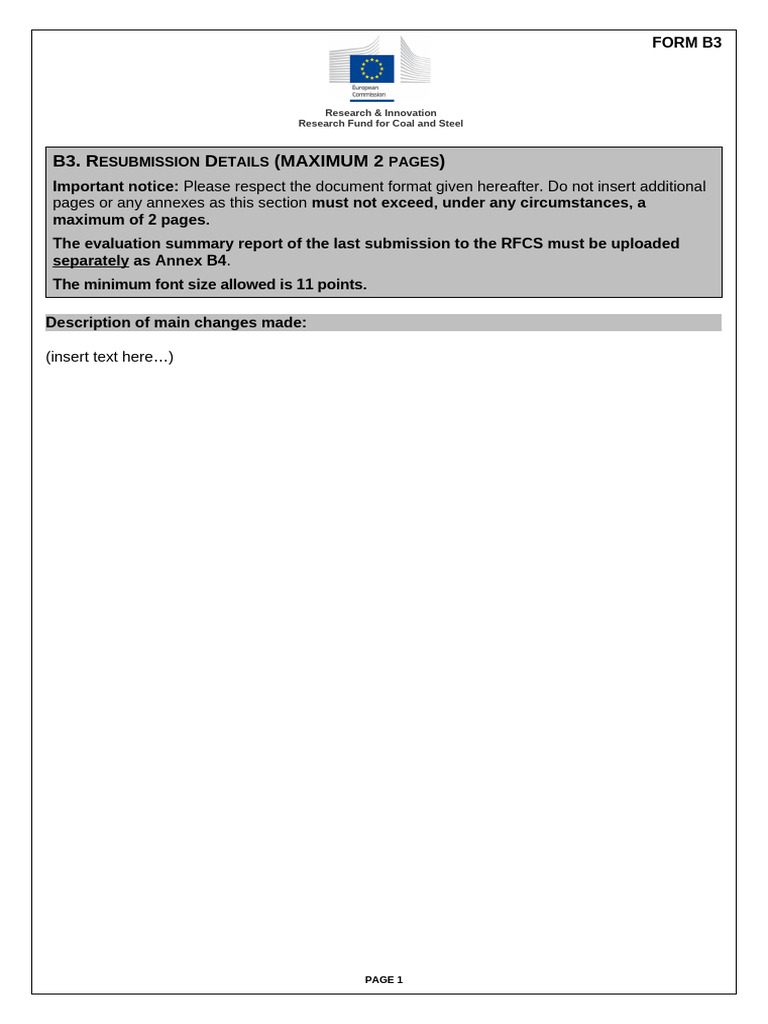 B3 Resubmission Details | PDF