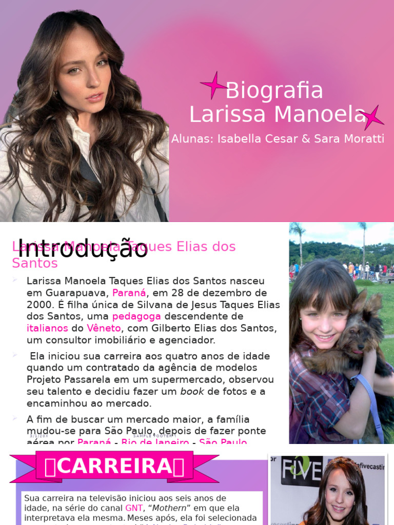 Biografia Larissa Manoela | PDF