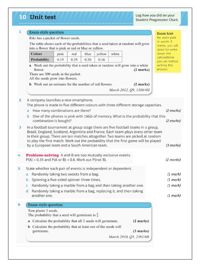 Unit 10 Practice Test | PDF