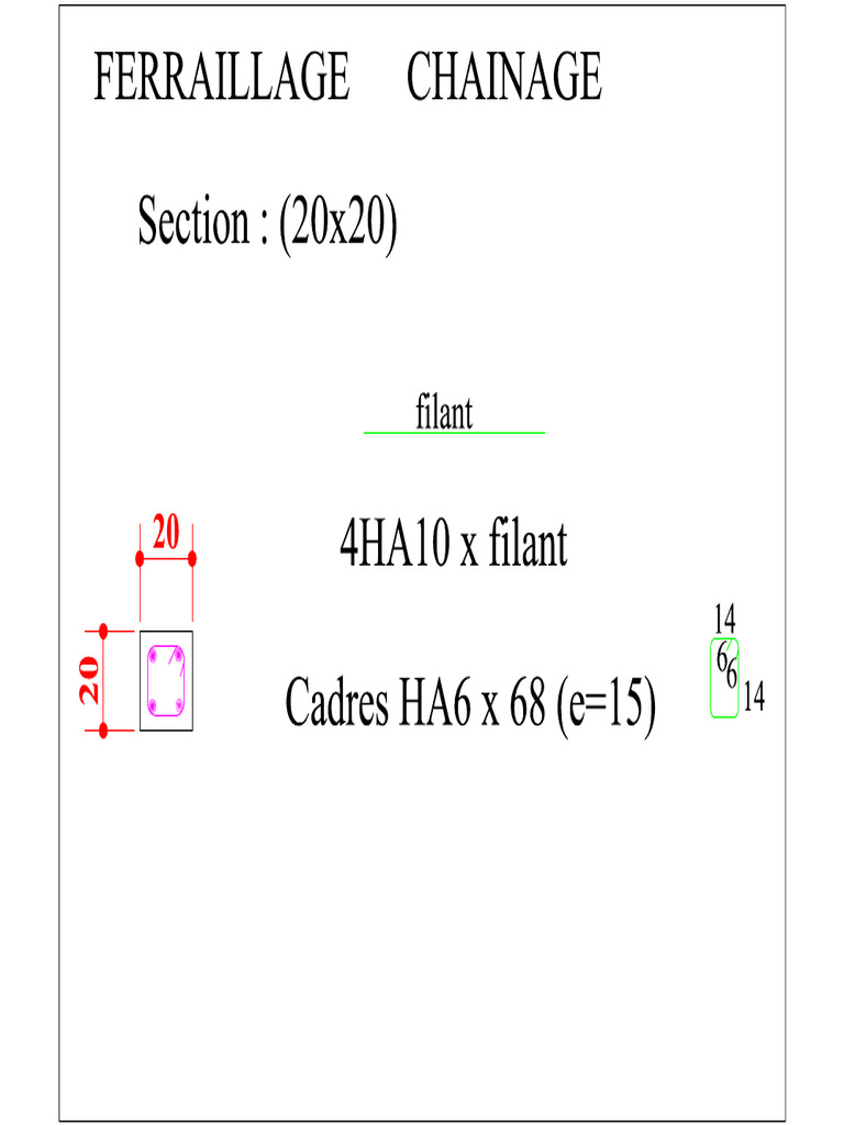 Ferraillage Chainage 20x20 Pdf